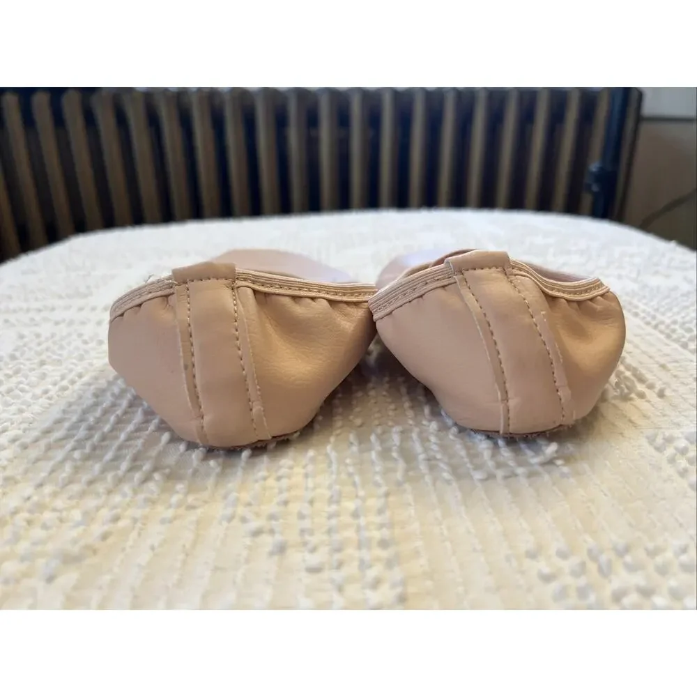 Stelle Girl's Sz 2 Ballet Shoes Slippers Spilt Sole Dance Pink Leather Youth